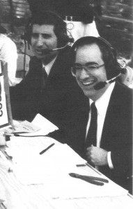 Jeff Eigen as the Color Commentator at a live bike race for The Professional Bicycle League