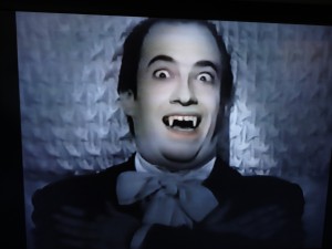 Jeff Eigen as a vampire from a Ricola Cough Drops commercial.